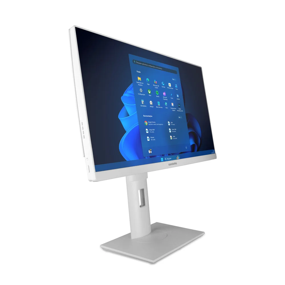 "Computador All In One Concórdia Core i5 12400 8GB Ddr4 SSD 120GB 23.8"" Full Hd Webcam Wifi Freedos Branco" em Campinas - foto 3