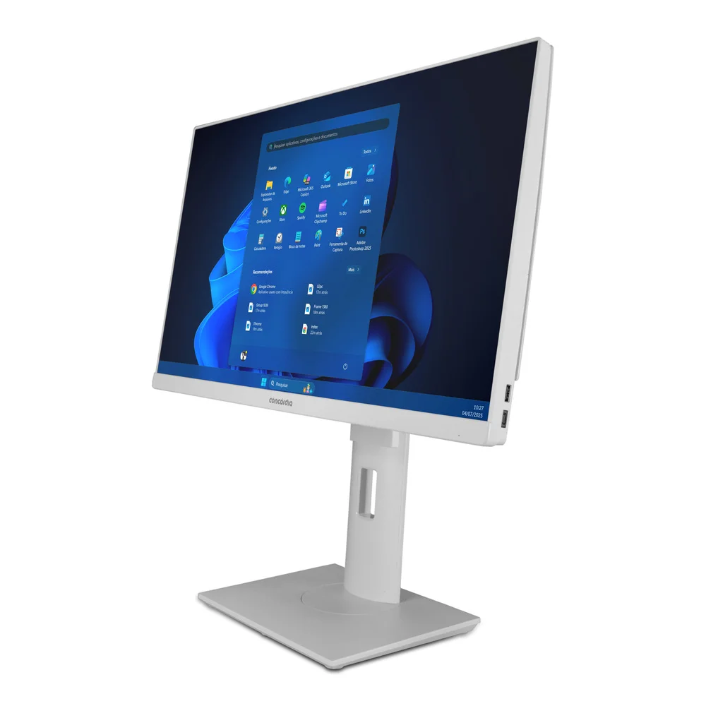 "Computador All In One Concórdia Core i5 12400 8GB Ddr4 SSD 120GB 23.8"" Full Hd Webcam Wifi Freedos Branco" em Campinas - foto 5