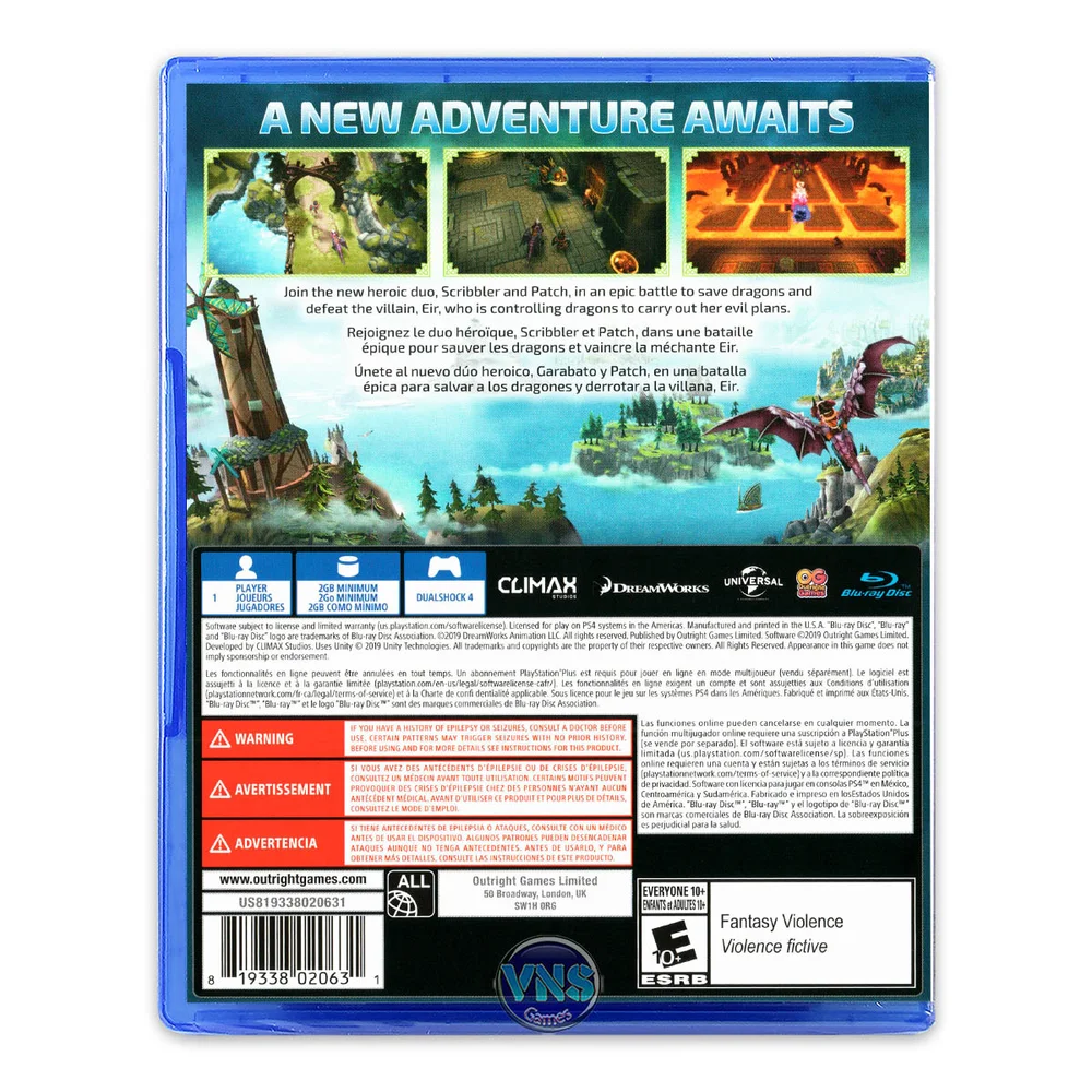 Jogo Outright Games Dragons Dawn Of The New Riders, Ps4