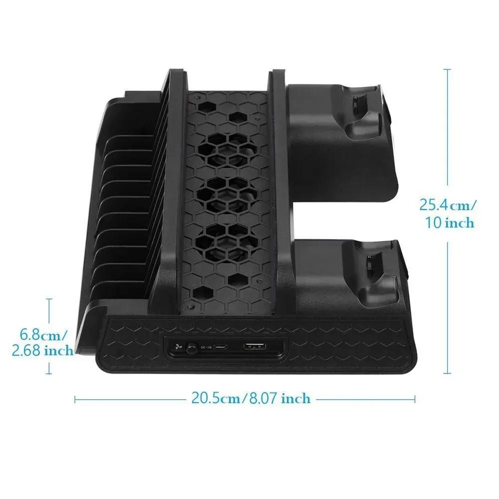 Carregador Dobe Tp4-882, Cooler Refrigeração Vertical, Ps4 Slim Pro, Preto