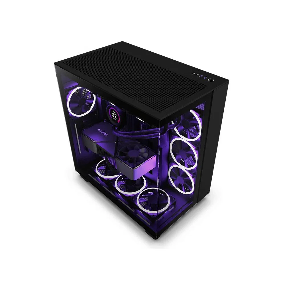 Gabinete Nzxt H9 Flow Midtower Preto KaBuM