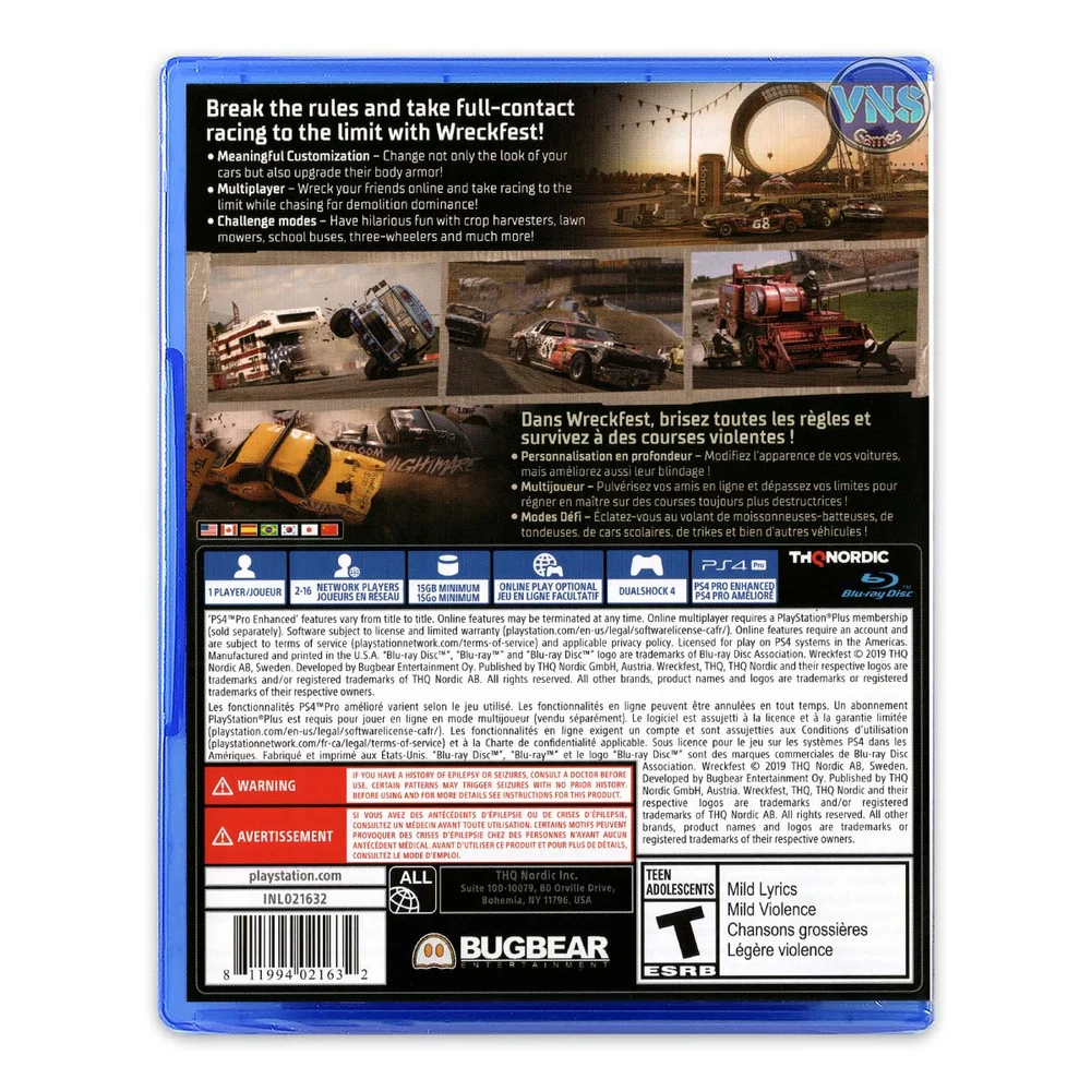 Wreckfest - Ps4 - Mídia Física