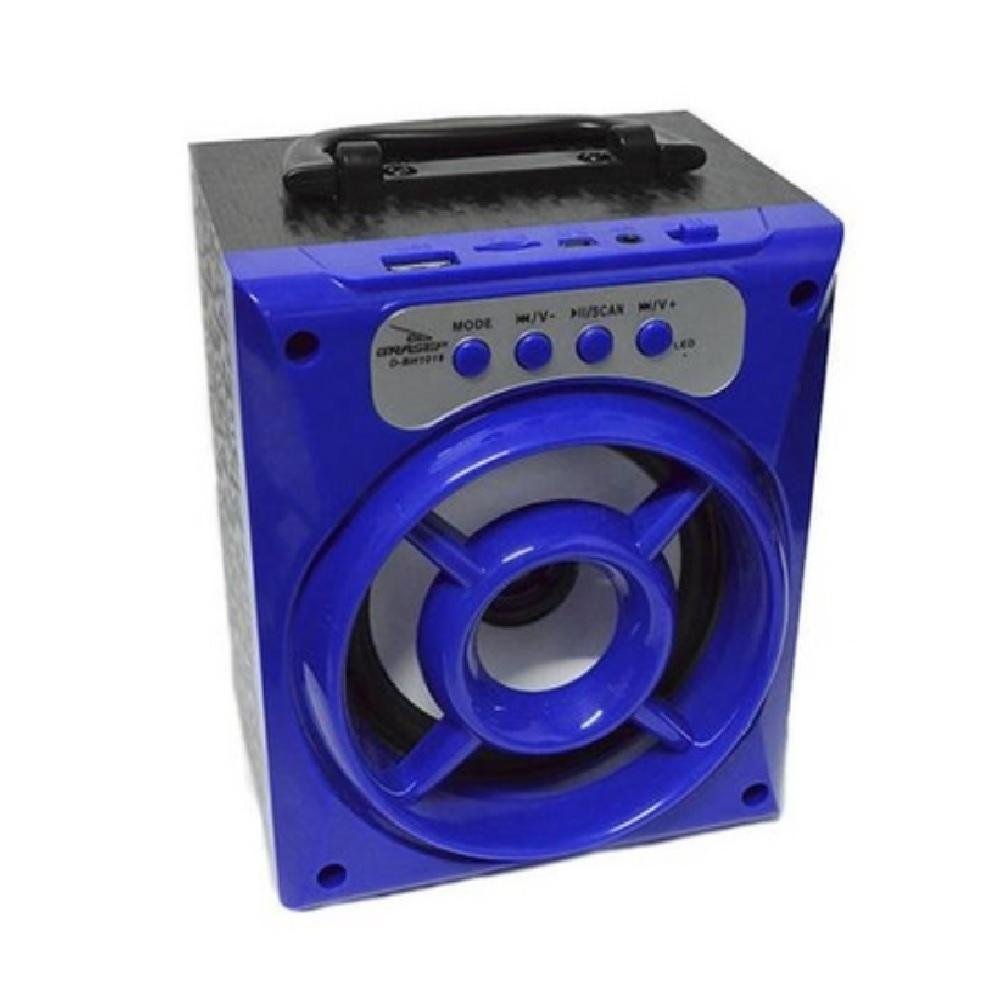 Caixa De Som Portátil, Bluetooth Com Rádio Fm/Usb Tf Aero - Azul