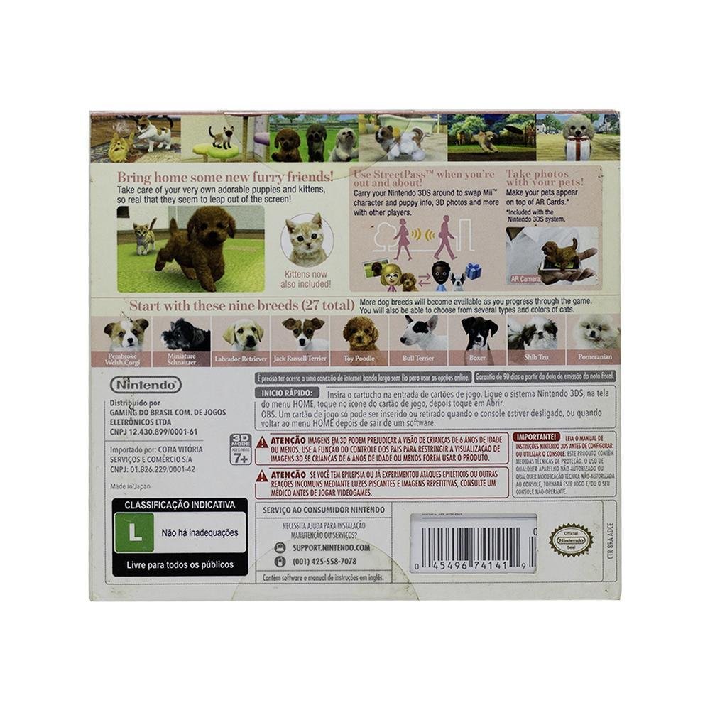 Jogo NintendogsCats 3ds Produto Original KaBuM