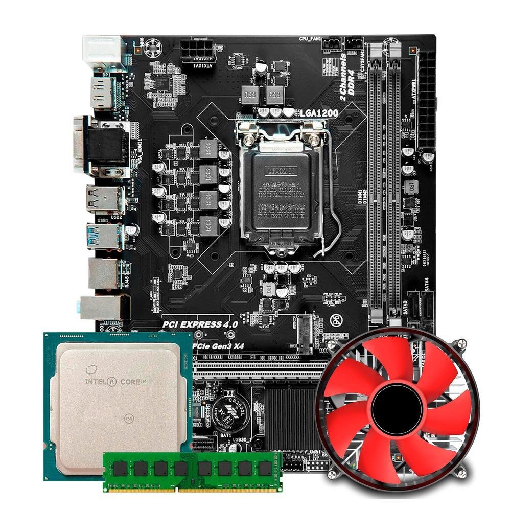 Placa Me H510I3 10100fCoolerRAM 16GB KaBuM