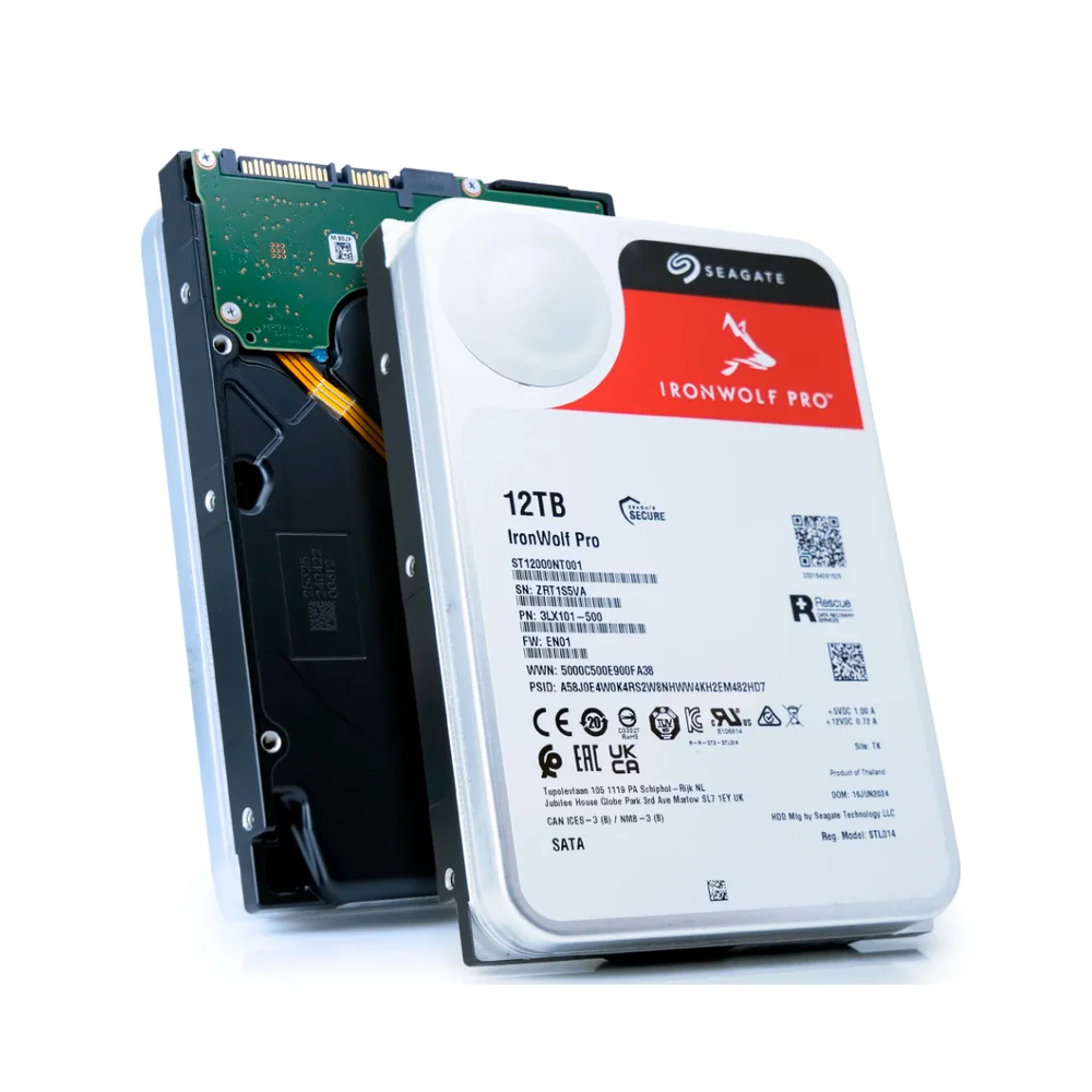 Hard Disk Interno Seagate IronWolf Pro 12 TB SATA 3.5” ST12000NT001 Per NAS – Pronto All’uso