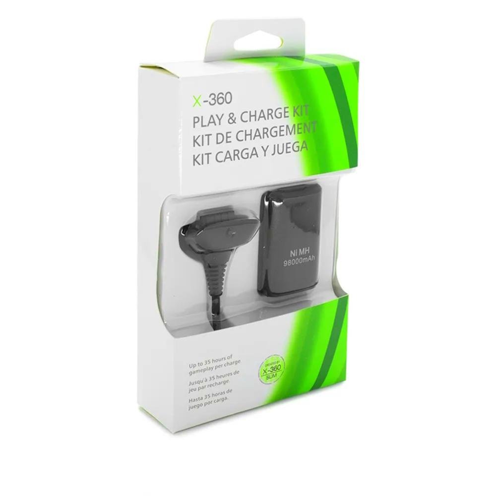 Bateria Para Controle Xbox 360 E 360 Slim + Cabo Carregador Bateria Para Controle Xbox 360 E 360 Slim + Cabo Carregador