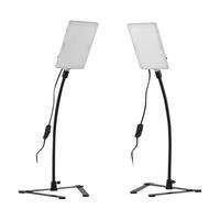 Iluminador LED 20w, 5500k, Bivolt + Tripé Regulável, 50cm, Braço Articulável, 2 Peças