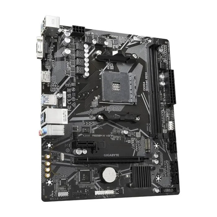 Placa-Mãe Gigabyte A520m K V2, Socket Amd Am4, M-Atx, Ddr4, Chipset Amd A520 - A520m-K-V2 Placa-Mãe Gigabyte A520m K V2, Socket Amd Am4, M-Atx, Ddr4, Chipset Amd A520 - A520m-K-V2