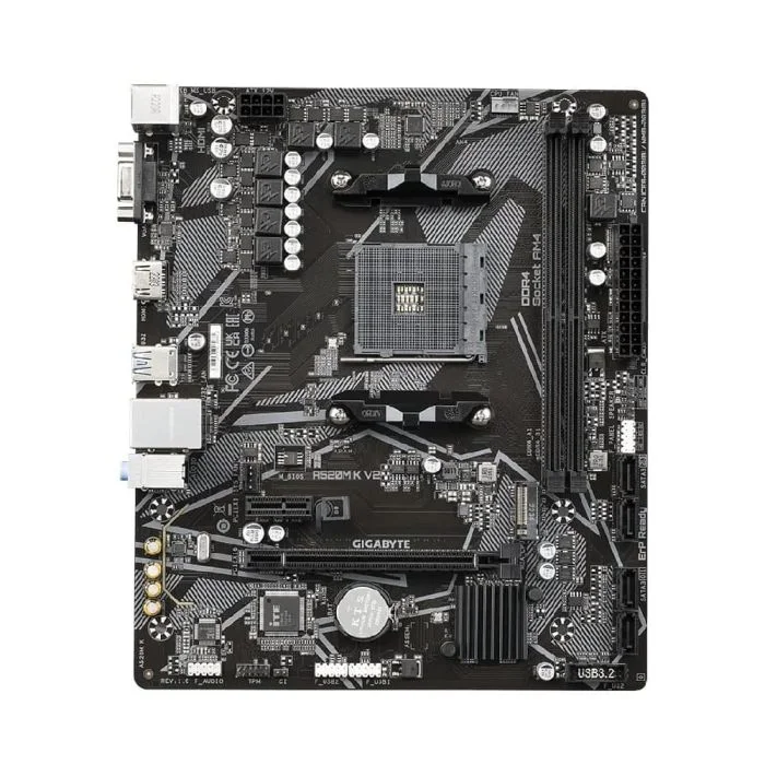Placa-Mãe Gigabyte A520m K V2, Socket Amd Am4, M-Atx, Ddr4, Chipset Amd A520 - A520m-K-V2 Placa-Mãe Gigabyte A520m K V2, Socket Amd Am4, M-Atx, Ddr4, Chipset Amd A520 - A520m-K-V2