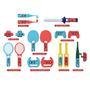 Super Kit 18 Em 1 Diversos, Acessórios Esporte Para Nintendo Switch