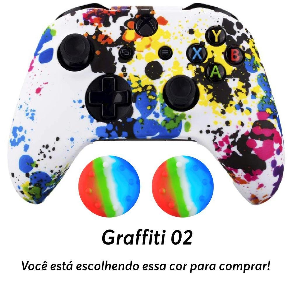 Capa Capinha Case Skin Para Controle Joystick De Xbox One S X - Graffiti 02