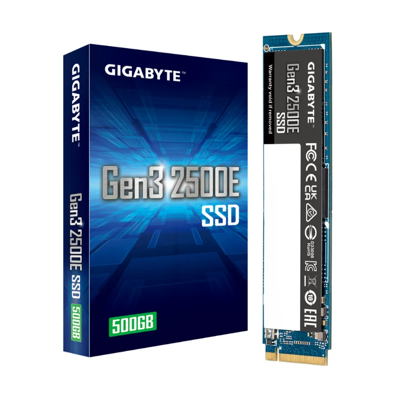 SSD Gigabyte 500GB Gen3 2500e M2 2280 NVMe KaBuM