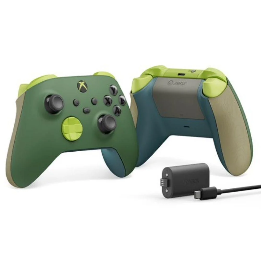 Controle Sem Fio, Compatível com Xbox Series X/S, One, Xbox Remix, Verde Premium, Bateria Recarregável, Windows 10 Controle Sem Fio, Compatível com Xbox Series X/S, One, Xbox Remix, Verde Premium, Bateria Recarregável, Windows 10
