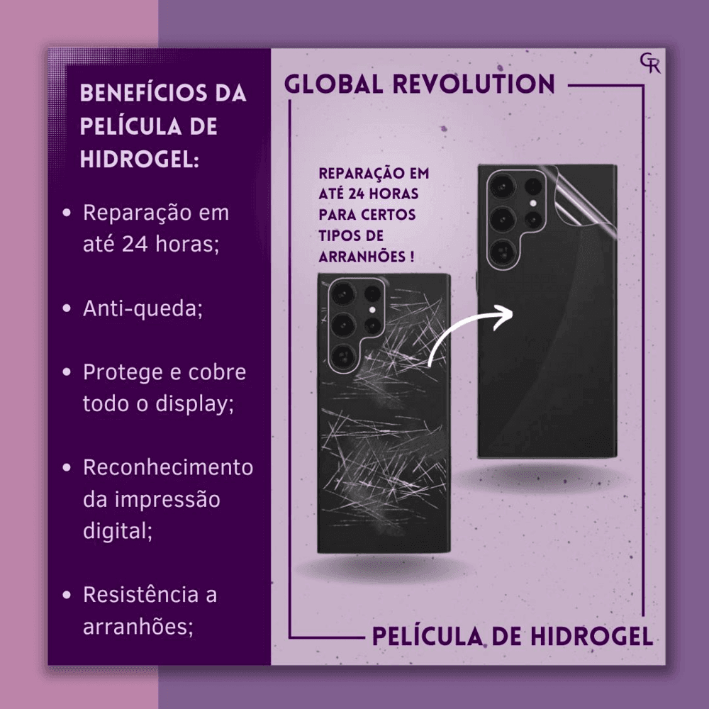 Película Hidrogel Hd Frente E Verso Para Moto Edge 40 Pro
