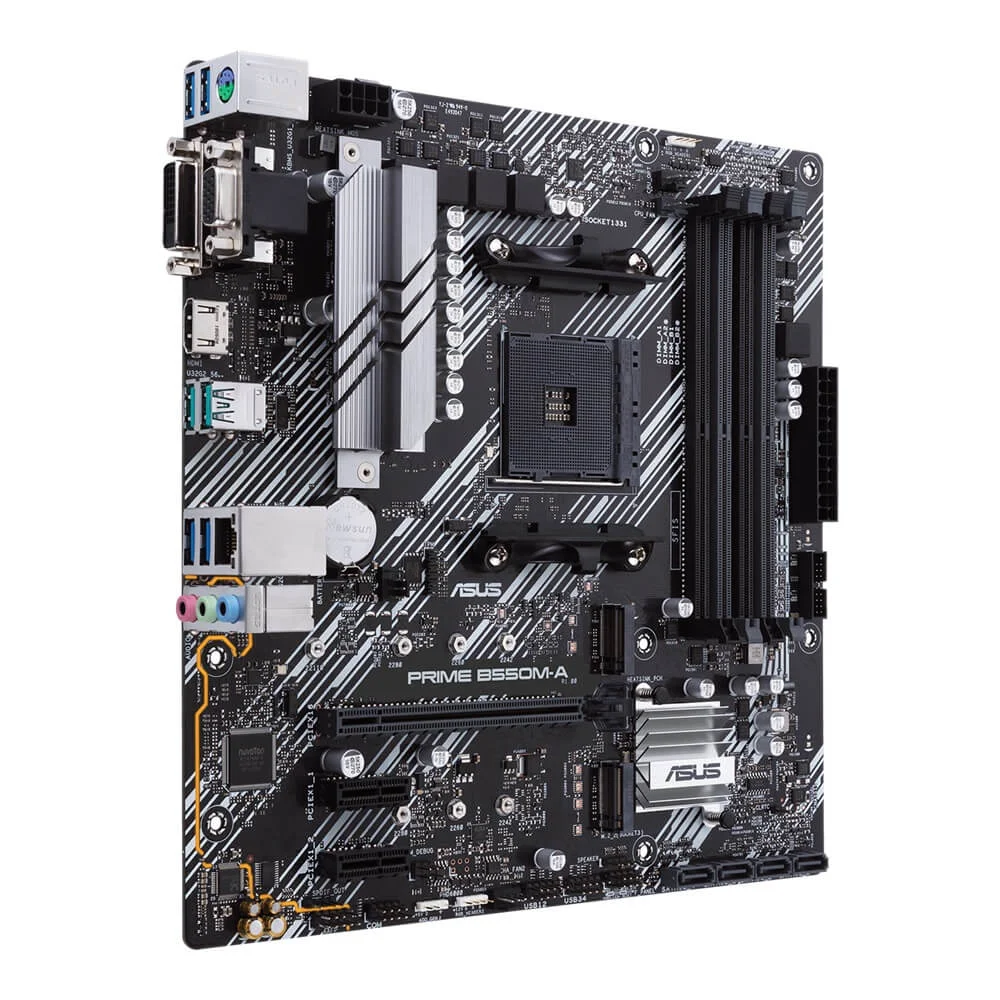 Placa-Mãe Asus Prime B550m-A, AM4, DDR4, VGA, DVI-D, HDMI, M.2, USB3.2 Placa-Mãe Asus Prime B550m-A, AM4, DDR4, VGA, DVI-D, HDMI, M.2, USB3.2