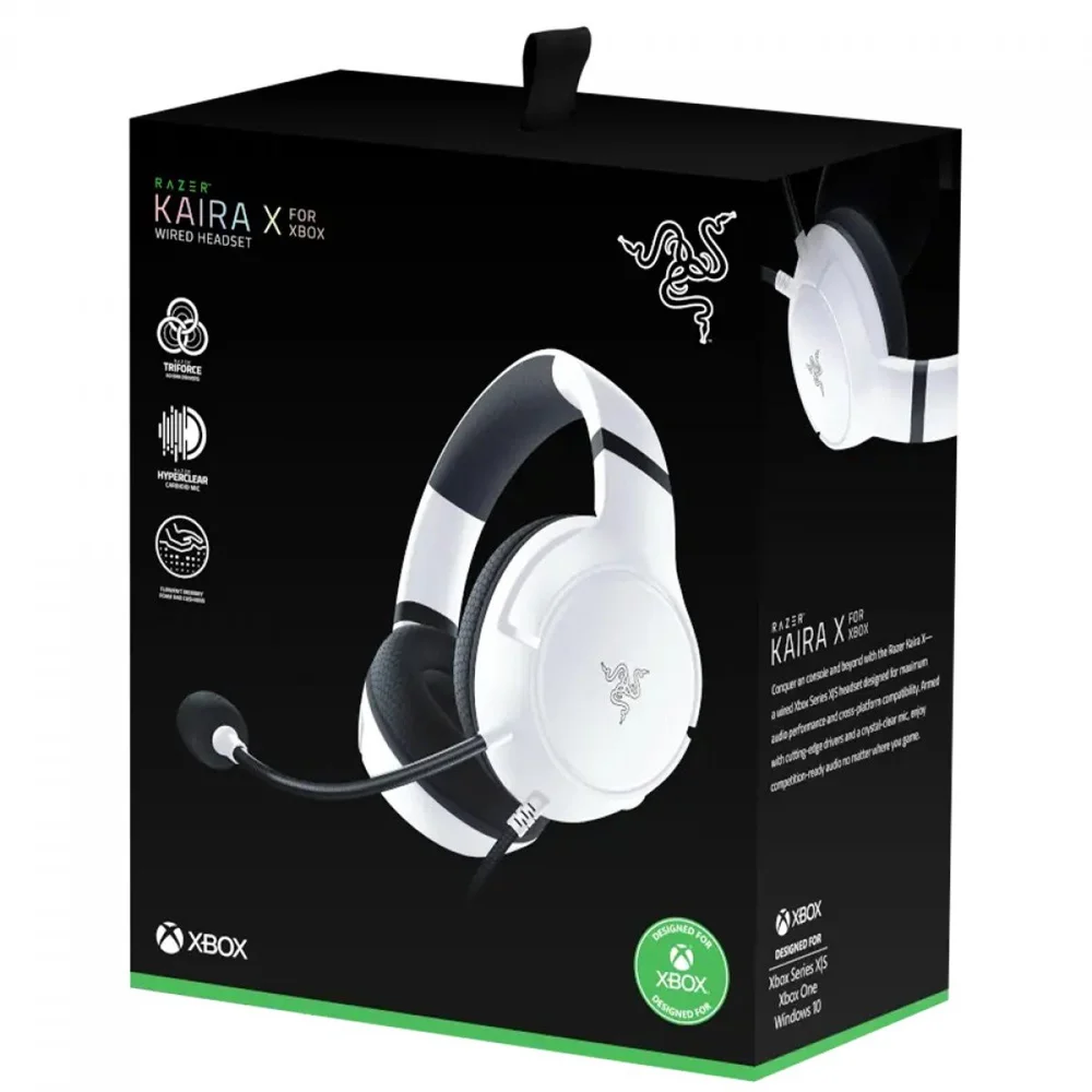Headset Gaming Razer Kaira X Driver 50mm Branco