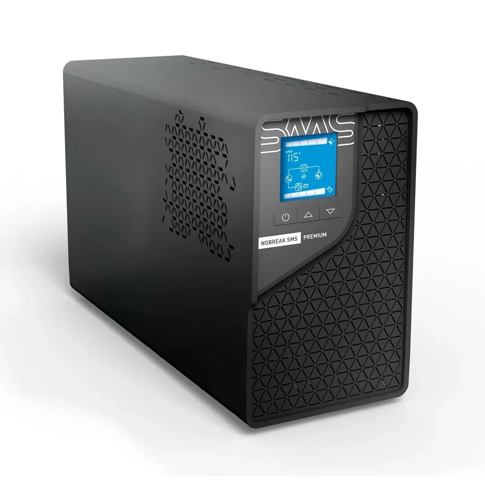 Nobreak Sms Premium 1800va, Entrada Bivolt, Saída 115v/220v, 6/2 Tomadas 10/20a, Wifi.
