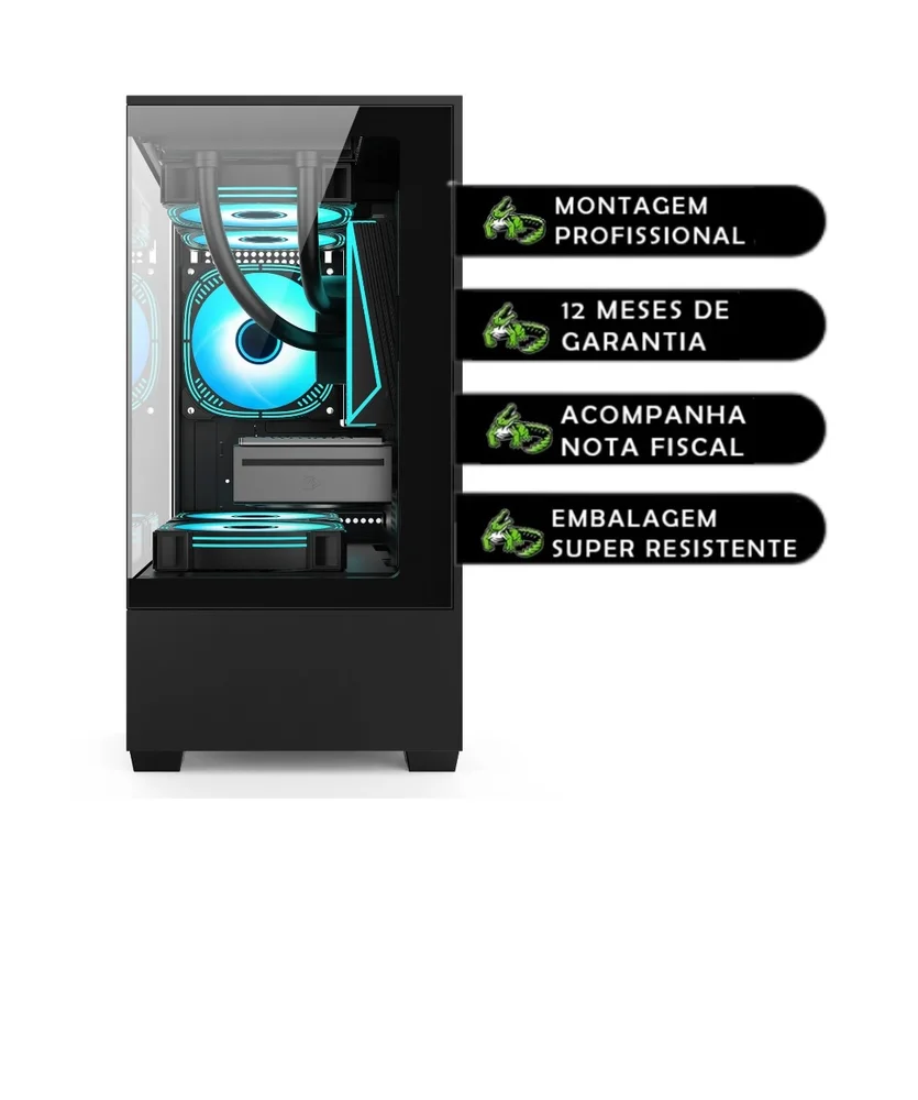 PC Gamer Completo Intel Core i5 Memoria Ram 16GB SSD 240GB Monitor HDMI Polegadas Kit Gamer Wifi - view 3
