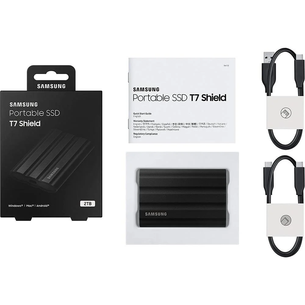 SSD Portátil Samsung 1TB, T7 Shield, Leitura até 1050MB/s, Gravação até 1000MB/s - MU-PE1t0s SSD Portátil Samsung 1TB, T7 Shield, Leitura até 1050MB/s, Gravação até 1000MB/s - MU-PE1t0s