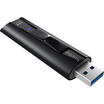 Pen Drive 256GB Sandisk, Extreme PRO 3.2, Gen 1 - Preto