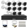 Kit 10 Câmeras Segurança Intelbras 1120B, DVR Intelbras 16 Canais + HD 500GB
