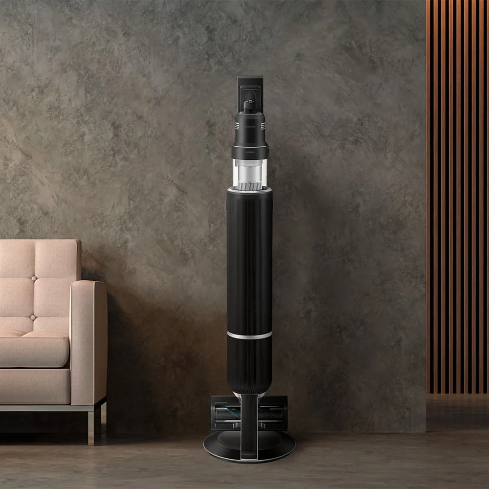 Aspirador De Pó Samsung, Vertical, Sem Fio, Bespoke Jet, Com Ai Cleaning E Clean Station Satin Black
