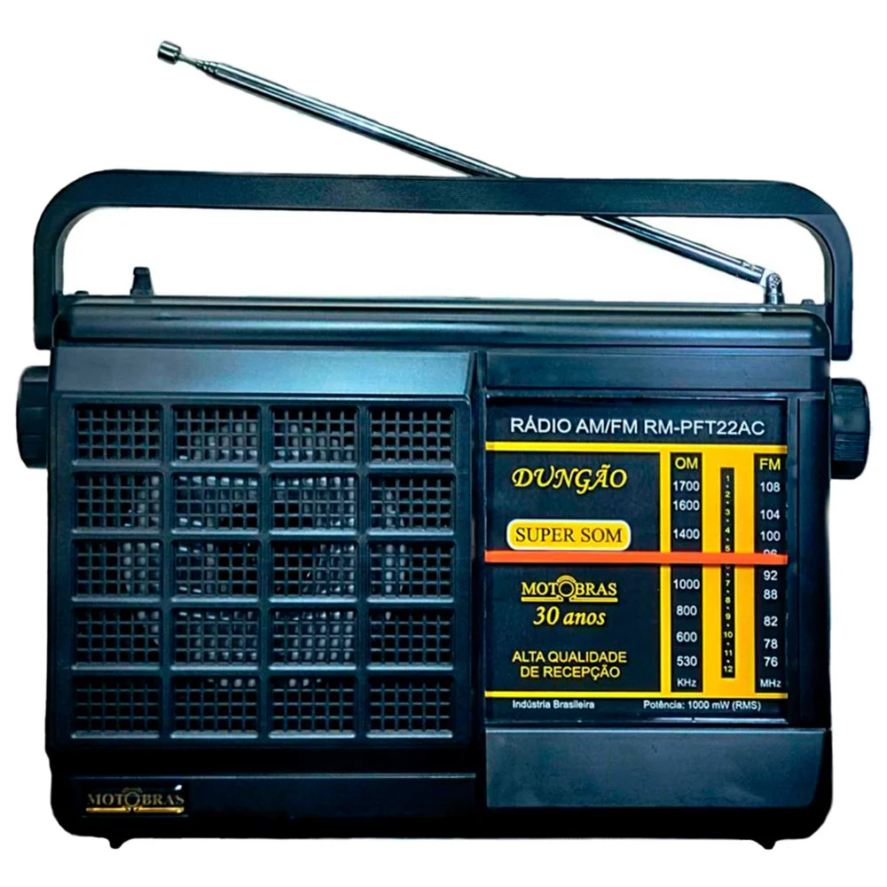 Rádio Portátil Motobrás 2fxs Am Fm KaBuM