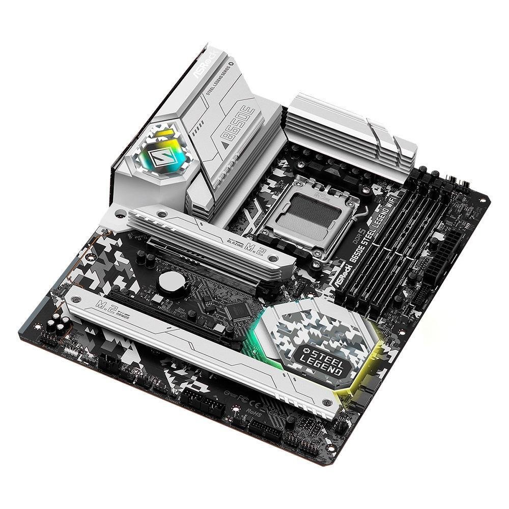 Placa Me Asrock B650e Steel Legend WIFI AMD KaBuM