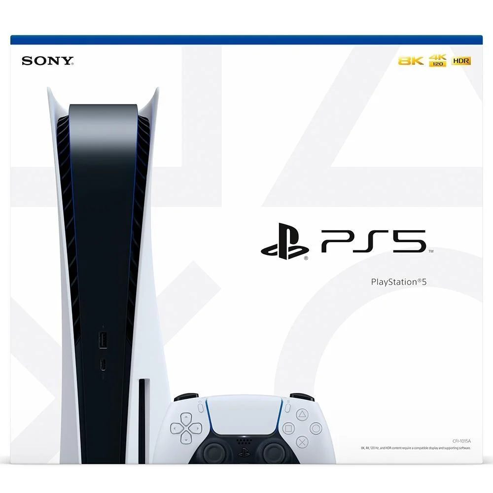 Console Playstation 5 Sony, SSD 825GB, Controle Sem Fio, Dualsense, Com Mídia Física, Branco - 1215a