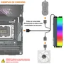 Dissipador de Calor Coolmoon para SSD M2, Nvme, LED, ARGB, 5v, 3 Pinos, Alumínio