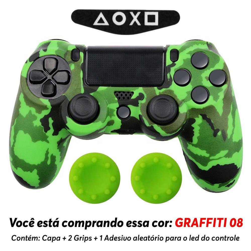 Capa Capinha Case Skin Para Controle De Ps4 Playstation 4 Cor: Graffiti 08