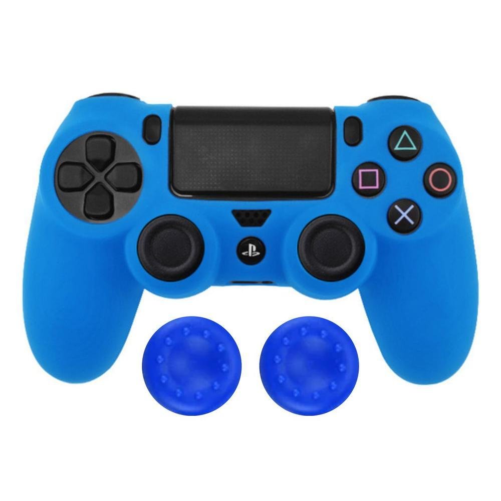 Capa Capinha Case Skin Para Controle De Ps4 Playstation 4 Cor: Azul Capa Capinha Case Skin Para Controle De Ps4 Playstation 4 Cor: Azul