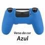 Capa Capinha Case Skin Para Controle De Ps4 Playstation 4 Cor: Azul