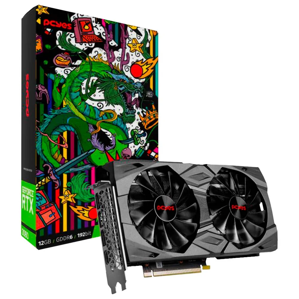 Placa De Video Pcyes Nvidia Geforce Rtx 3060 12GB