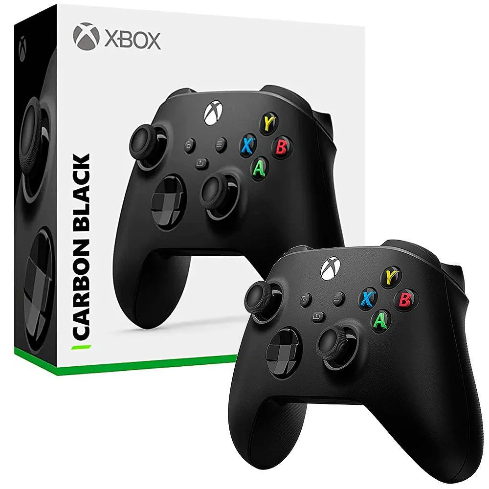 Controle Microsoft Xbox Carbon Black, Sem Fio, Para Xbox Series X E S Controle Microsoft Xbox Carbon Black, Sem Fio, Para Xbox Series X E S