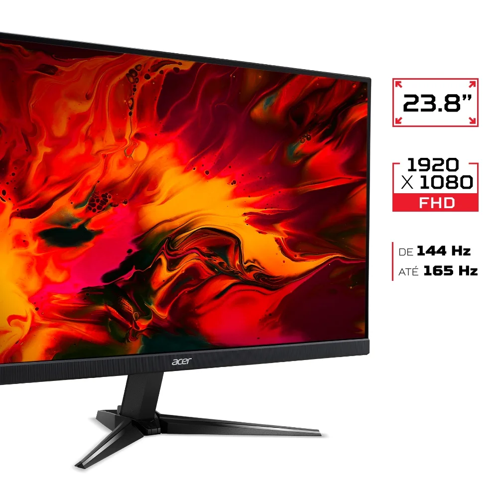 ディスプレイ・モニター本体 165hz Acer Nitro QG241YPbmiipx23.8 Usado Monitor Gamer Acer Nitro Qg241y KaBuM