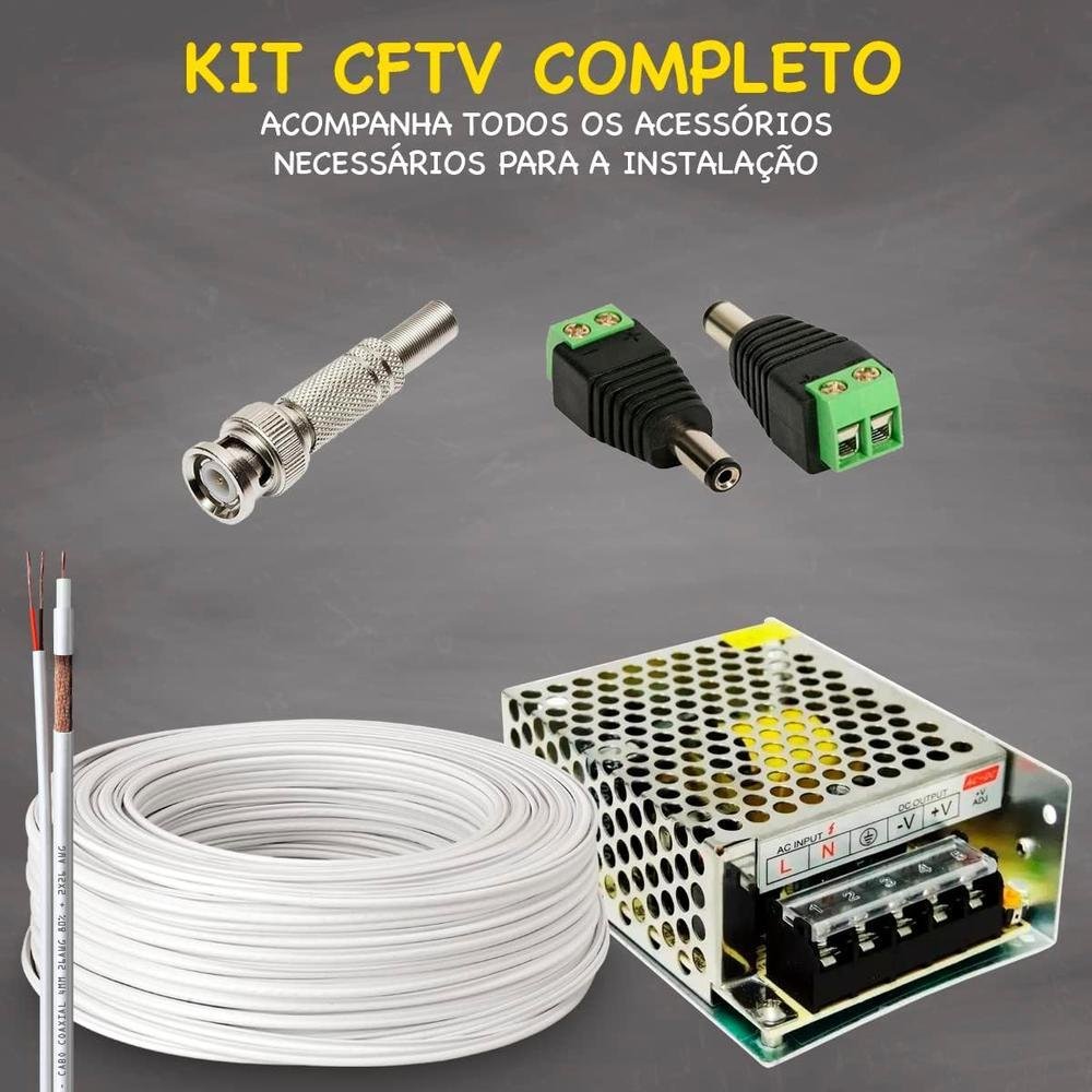 Kit Intelbras Cftv, 4 Cameras VHL 1220 FULL HD + DVR 3008-c, HD 1TB