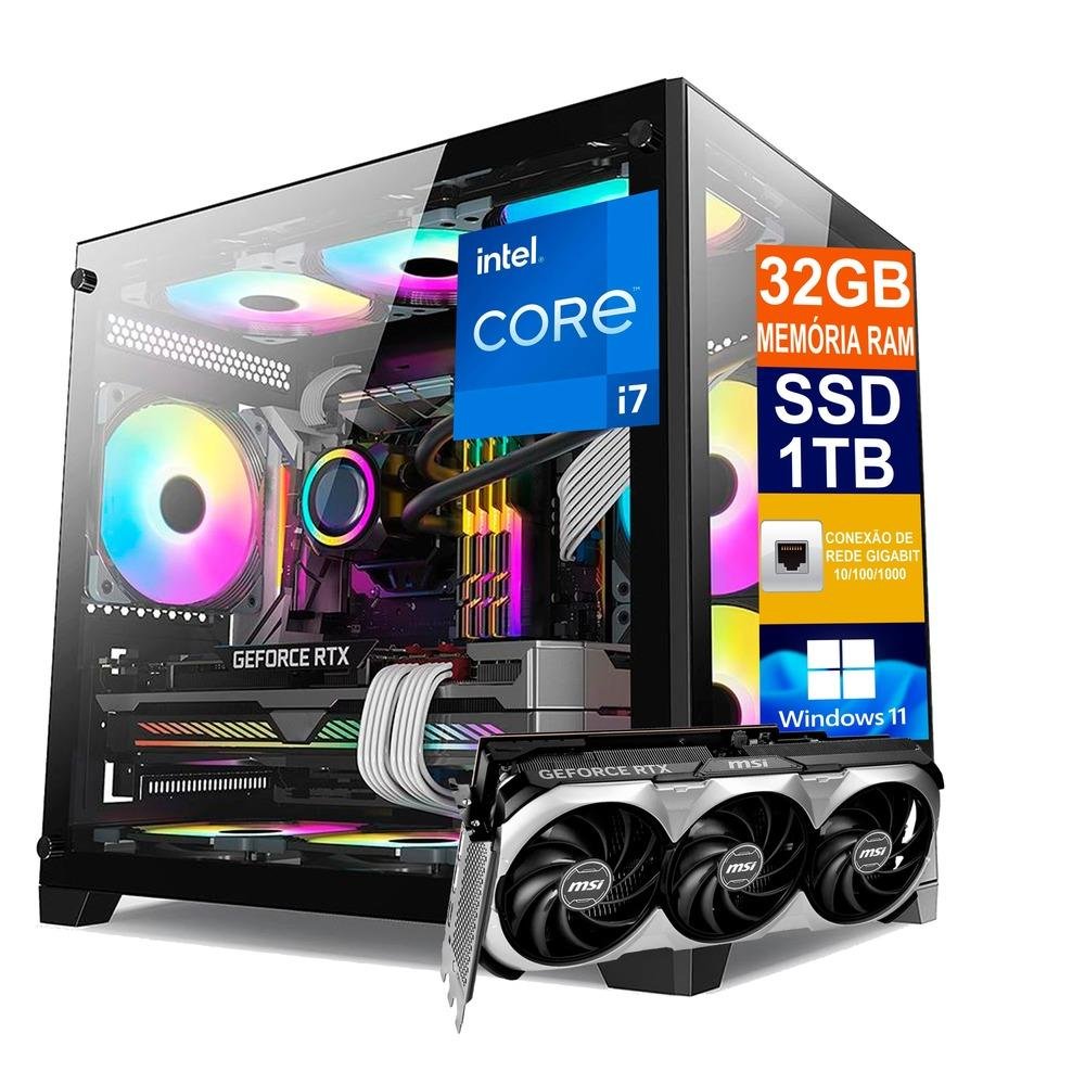 PC Gamer Intel I7 32GB RTX 4080 16GB SSD 1TB KaBuM