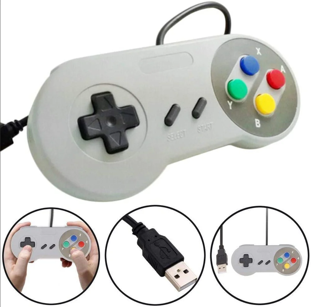 Controle Usb Super S Nes Ponto Do Nerd, Para Computador, Mac, Emulador Controle Usb Super S Nes Ponto Do Nerd, Para Computador, Mac, Emulador