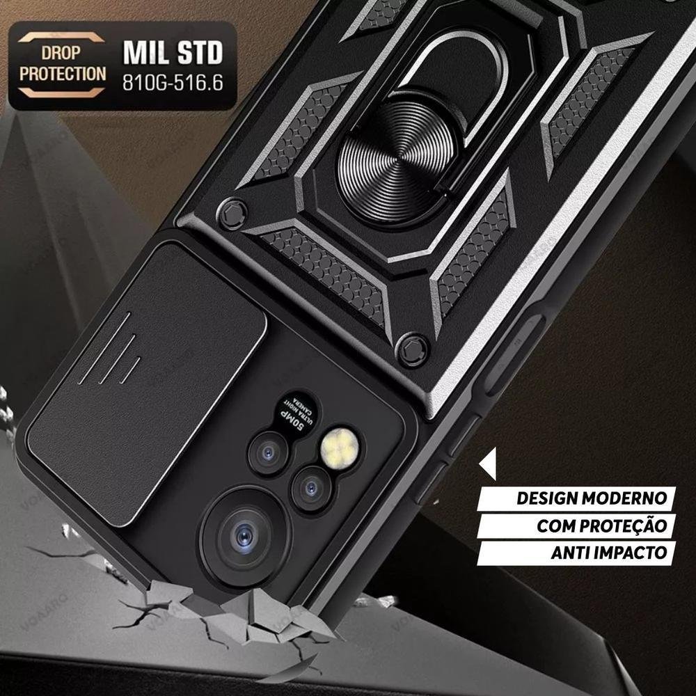 Capa Para Infinix Hot 11s, Protetora Resistente, Anti Impacto, Queda, Armadura Militar, preto