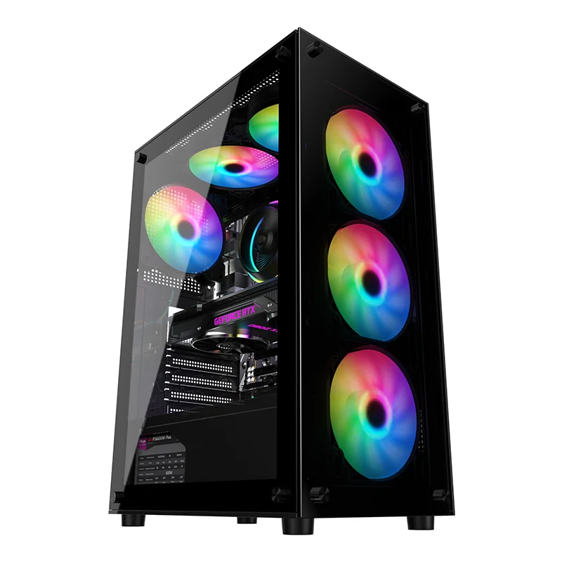Gabinete Gamer Microdigi Md-535, Mid-Tower, Frontal e Lateral De Vidro, Preto Gabinete Gamer Microdigi Md-535, Mid-Tower, Frontal e Lateral De Vidro, Preto