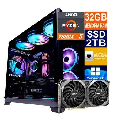 PC Gamer AMD Ryzen 5 7600x 32GB Memória RAM KaBuM