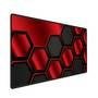 Mouse Pad Gamer Speed Extra Grande Profissional 80x40  - Hexagonal Vermelho