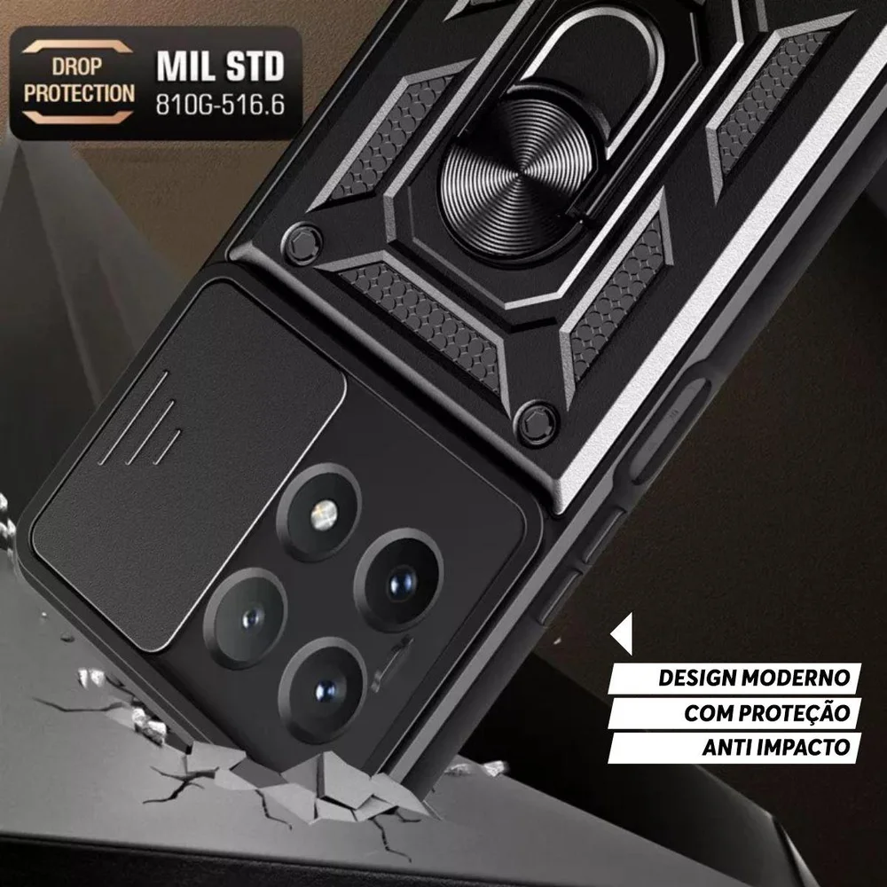 Capa Capinha Case Para Poco X6 Pro - Protetora Resistente Anti Impacto Queda Armadura Militar