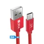 Cabo Carregamento 1hora Cabo Usb 2.0 A/c 3a 1m Vermelho
