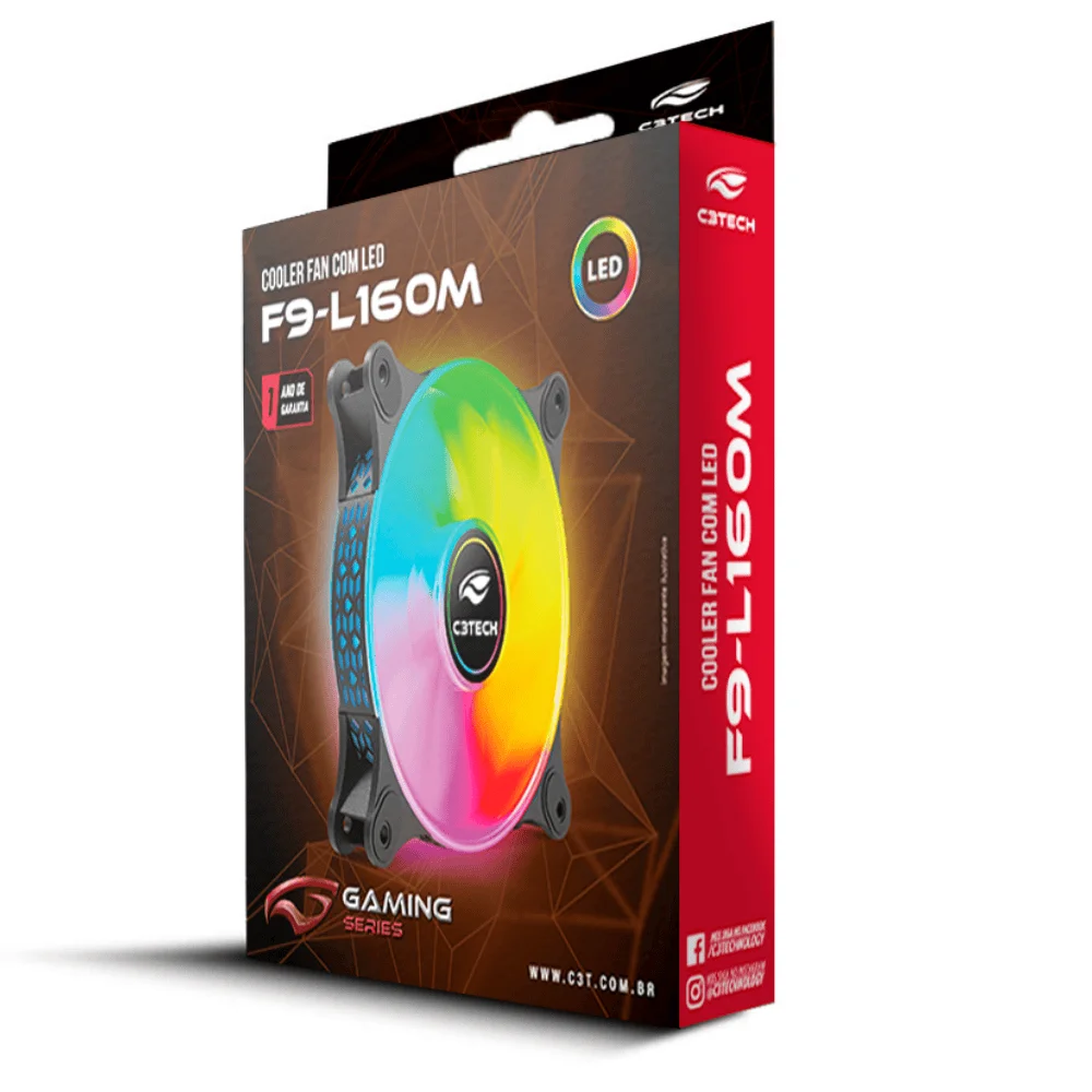 Cooler Fan F9-l160bk Multicor 12cm C3tech Gaming. Cooler Fan F9-l160bk Multicor 12cm C3tech Gaming.