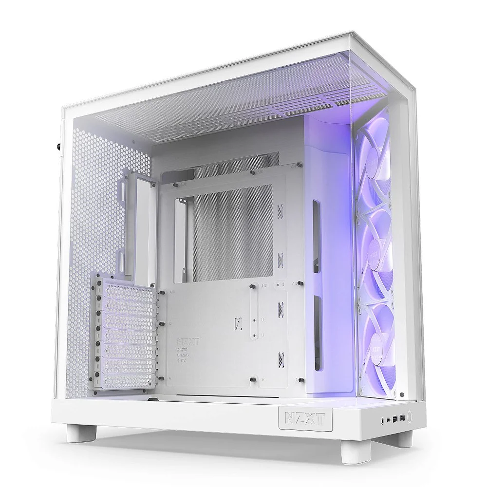 NZXT H6 Flow RGB White C1200 GOLD セット Gabinete KaBuM