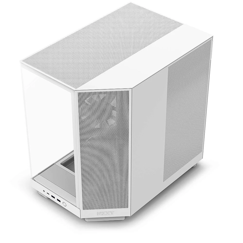Gabinete Nzxt H6 Flow Rgb, Branco, Dual-chamber, Mid-tower, Vidro 360° Gabinete Nzxt H6 Flow Rgb, Branco, Dual-chamber, Mid-tower, Vidro 360°