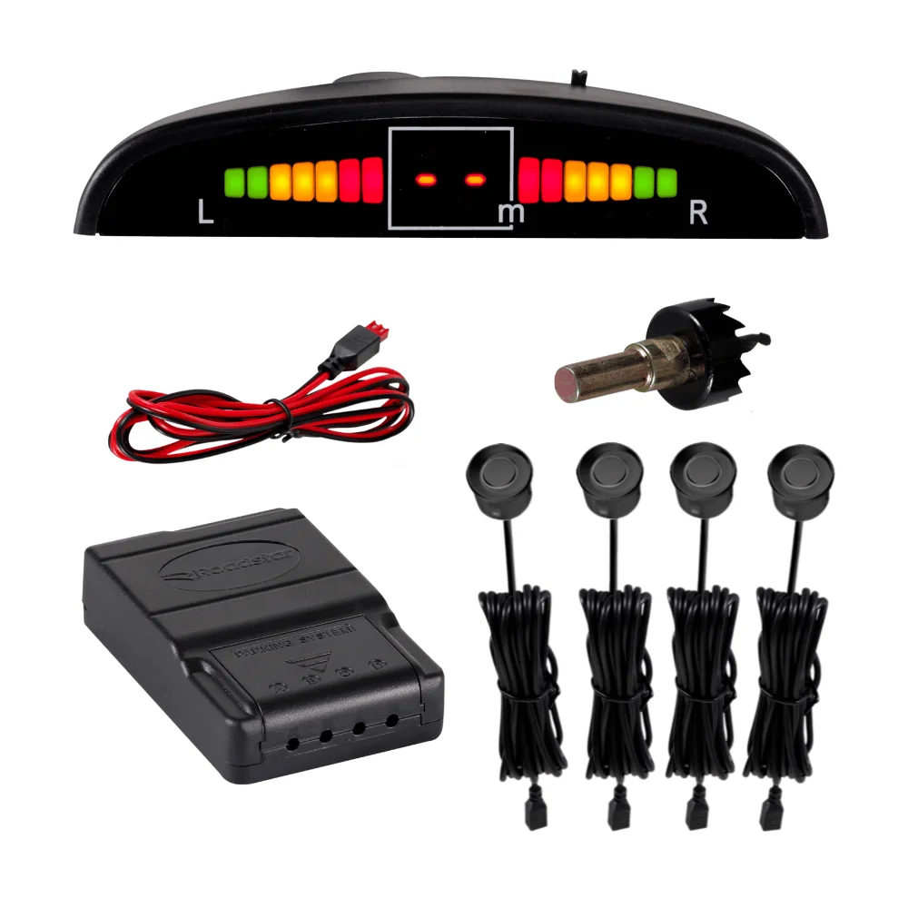 Sensor De Estacionamento Roadstar Rs304br - Preto Fosco